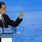Mariano Rajoy, durante su intervención de este sábado en el congreso del PP.-JUANJO MARTÍN