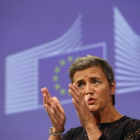La comisaria de Competencia, Margrethe Vestarger, el pasado 1 de septiembre, en Bruselas.-AP / DARKO VOJINOVIC