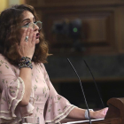 La ministra de Hacienda, María Jesús Montero, en el Congreso-DAVID CASTRO