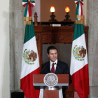 El presidente de México, Enrique Peña Nieto, durante su discurso ante el cuerpo diplomático.-REUTERS / CARLOS JASSO