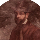 Emilio Aliaga Romagosa, ´Autorretrato´, óleo, 100 x 160 cm, 1906. [Fotografía gentileza de Ferran Olucha, retocada por APP]