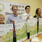 Asun Berrojo, Abel Antón, Daniel Mateo y Ana Santamaría en la presentación, ayer, de la carrera de Fadiso.-LUIS ÁNGEL TEJEDOR
