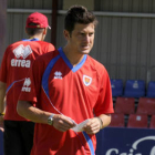 Juan Carlos Moreno, durante un entrenamiento. / VALENTÍN GUISANDE-