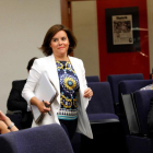 Soraya Sáenz de Santamaría, en la rueda de prensa del Consejo de Ministros.-JUAN MANUEL PRATS