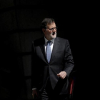Mariano Rajoy, presidente del Gobierno, sale del Congreso de los Diputados.-JOSÉ LUIS ROCA