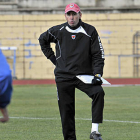 Pablo Machín en un entrenamiento. / V. Guisande-