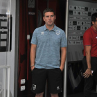 Luis Carrión quiere que su Numancia sea mucho más firme a la hora de defender el balón parado.-Valentín Guisande
