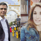 El exsecretario general del PSOE Pedro Sánchez y la subdirectora de la revista 'El Socialista', Martu Garrote.-