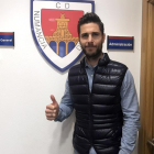 Kike Sola, que llega cedido del Athletic de Bilbao, ayer en las oficinas del C.D. Numancia.-C.D. Numancia