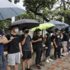 Protestas estudiantiles en Hong Kong.-AP