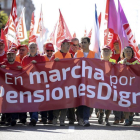 Protesta de pensionistas en Zamora, el pasado octubre.-NACHO GALLEGO (EFE)