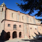 Imagen de la fachada principal de la Colegiata Nuestra Señora de la Asunción, en Medinaceli. La puerta de acceso que se arreglará no se ve en la imagen.-HDS
