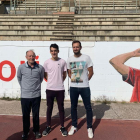 Pascual Oliva, Dani Mateo y Manuel Salvador ayer en las pistas de atletismo del Estadio de Los Pajaritos.-HDS