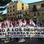 Participantes en la manifestación que se celebró ayer en San Leonardo./ A. M. -
