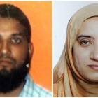 Syed Farook y Tashfeen Malik, los autores del tiroteo de San Bernardino (California).-AFP