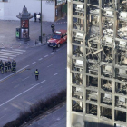 El edificio Windsor en Madrid, tras el incendio en febrero del 2005.-AGUSTÍN CATALÁN