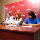 Alberto Santamaría, Ana Calvo y Rubén García en la presentación de la Vulcanalia.-TOÑO CARRILLO