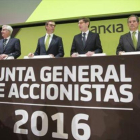Junta de accionistas de Bankia, en el Palacio de Congresos de Valencia, ayer.-MIGUEL LORENZO