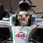 Lewis Hamilton (Mercedes), hoy en el GP de Abu Dabi.-AFP / ANDREJ ISAKOVIC
