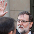 Mariano Rajoy a la salida de un acto celebrado en Pontevera el pasado lunes.-SALVADOR SAS