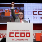 Ignacio Fernández Toxo, se dirige a los delegados del 11º congreso del sindicato.-JOSE LUIS ROCA