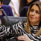 Susana Díaz, este miércoles en el Parlamento de Andalucía.-EFE / JULIO MUÑOZ