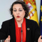 La ministra de Trabajo, Magdalena Valerio, en una rueda de prensa posterior a un Consejo de Ministros.-ZIPI (EFE)
