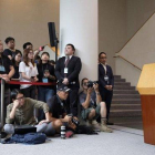 Carrie Lam  en una rueda de prensa-SION ANG (EUROPA PRESS)