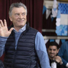 Mauricio Macri, después de votar en Buenos Aires.-AP / TOMÁS F. CUESTA