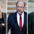 Olaf Scholz, Martin Schulz y Horst Seehofer.-PERIODICO