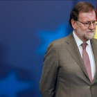 El presidente del Gobierno, Mariano Rajoy, el pasado jueves, en Bruselas.-/ PERIODICO (AFP / RICCARDO PAREGGIANI)