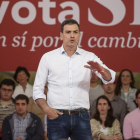 Pedro Sánchez durante su mitin en Durango.-EFE