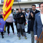 El alcalde de Oliana, Miquel Sala, antes de entrar a declarar el pasado 19 de septiembre en los juzgados de la Seu dUrgell.-MARTA LLUVICH (ACN)