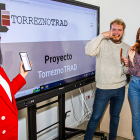 Teresa Ortego, Jaime Sánchez, Isabel Peñuelas y Lorena Arce, investigadores que han desarrollado la plataforma TorreznoTRAD.  MARIO TEJEDOR
