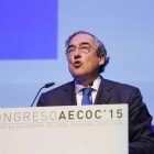Juan Rosell, en una imagen de archivo durante su intervención en el congreso de Aecoc.-JOAN CORTADELLAS