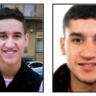 Dos fotografías de Younes Abauyaaqoub, el presunto autor de la matanza de Barcelona, aún huido.-EL PERIÓDICO