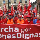 Protesta de pensionistas de Asturias en Gijón.-/ EFE / JUAN GONZÁLEZ (EFE)
