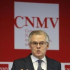 El presidente de la CNMV, Sebastián Albella, en una rueda de prensa.-EFE / JUAN CARLOS HIDALGO