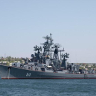 El destructor Smetlivy de la marina de Rusia.-
