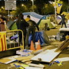 Imagen de la acampada en plaza Universidad-ALEJANDRO GARCÍA (EFE)
