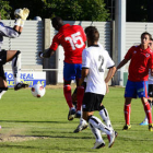 Lago Junior anotó el primer gol del Numancia en esta pretemporada. / A. Martínez-