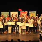 Foto de grupo con los premiados en la Gala del Deporte que ayer se celebró en la Audiencia.-Valentín Guisande