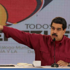Maduro interviene durante la emisión semanal de Los Domingos con Maduro, en Caracas, el 17 de septiembre.-REUTERS