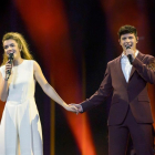 Ensayo de los representantes españoles en Eurovisión, Amaia y Alfred-/ RAÚL TEJEDOR (EFE)