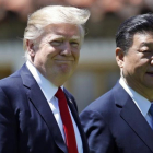 Los presidentes de Estados Unidos y China, Donald Trump y Xi Jinping, en la cumbre del pasado mes de abril en Florida.-AP / ALEX BRAND