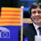 Carles Puigdemont, en un acto en el Parlamento Europeo en Bruselas, en enero.-/ AFP / EMMANUEL DUNAND