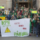 Concentración de afectados por las hipotecas del IRPH ante la Audiencia de Barcelona.-JOSEP GARCIA