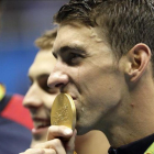 Michael Phelps, con la medalla de oro.-AP DAVID J. PHILLIPS