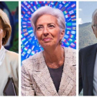 De izquierda a derecha, Ursula von der Leyen, nueva presidenta de la Comisión Europea, Christine Lagarde, presidenta del BCE, y Josep Borrell, jefe de la diplomacia europea.-