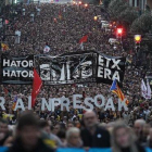 Manifestación en las calles de Bilbao en demanda de un cambio en la política penitenciaria respecto a los presos de ETA.-